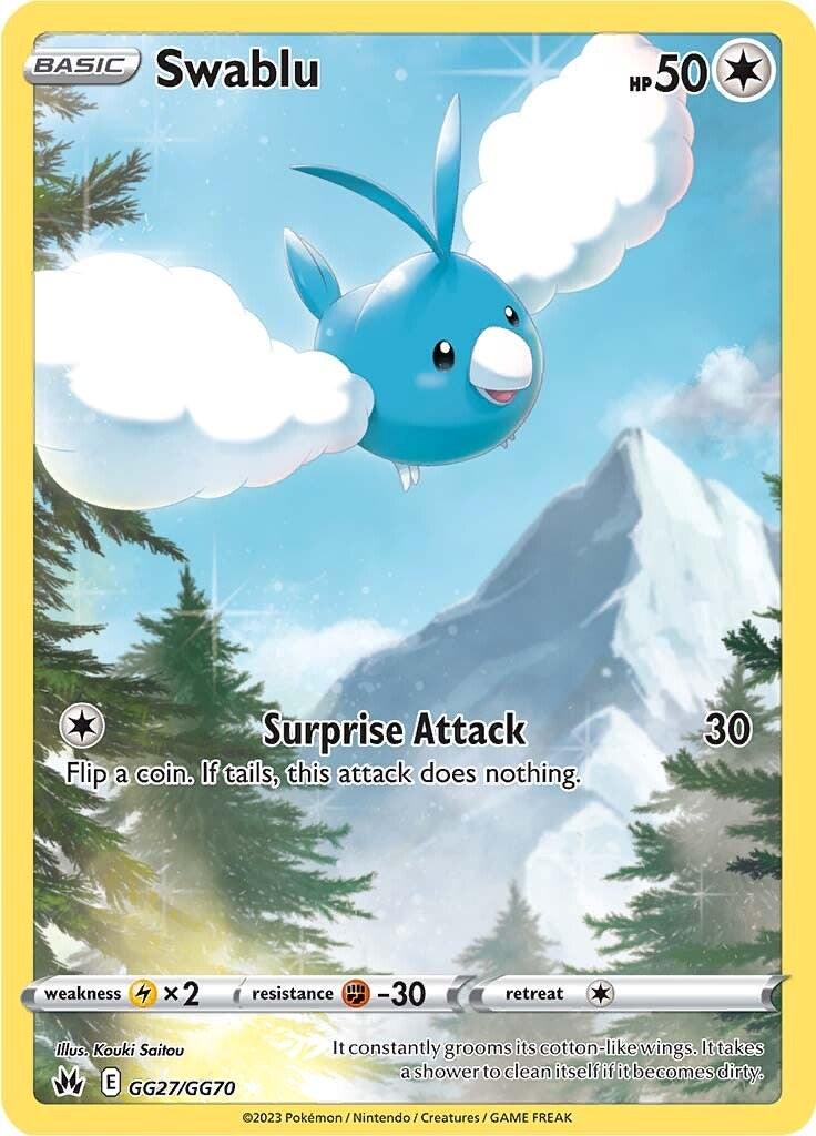 Crown Zenith Swablu Pokémon card